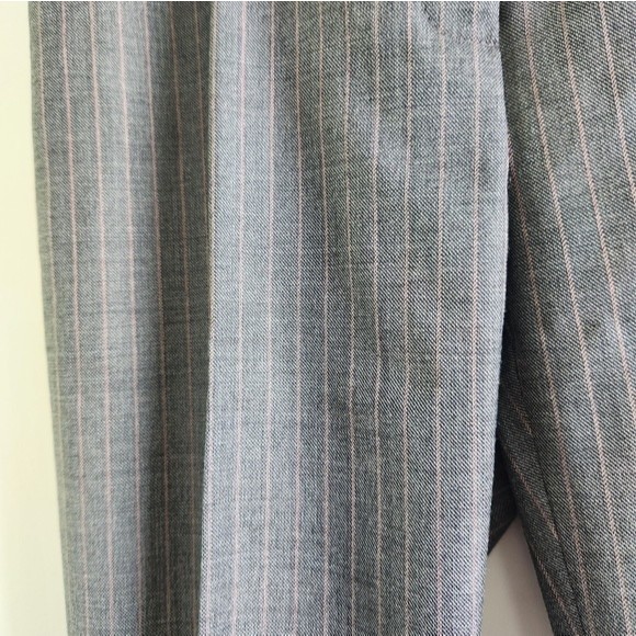 Lafayette 148 Petite Grey Pinstripe Pant - Picture 3 of 4